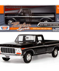 Ford F150 1 24 Diecast Collectible Model Truck Black With Opening Doors And Detailed Interior Slick Premium Rubber Tires