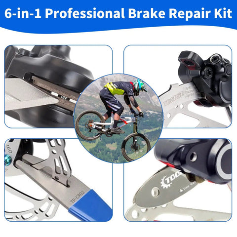 Six In One Bike Maintenance Kit With Hydraulic Piston Press And Pro Grade Disc Brake Repair Tools For Mountain Bikes And MTB