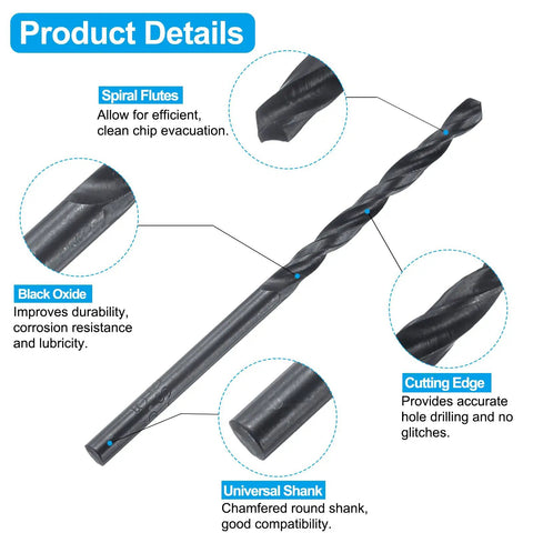 DIY Ready Tap And Drill Bit Set Includes One 8 40 UN Straight Flute Tap And One 3.5mm Twist Drill Bit In Black Oxide HSS 6542 features.