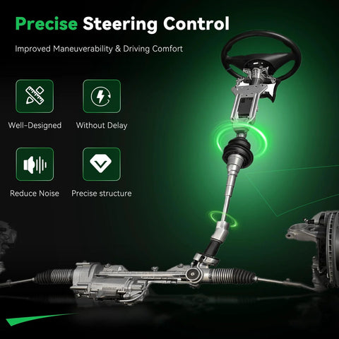 Front view of AUQDD lower steering shaft with U-joint coupler for Jeep Cherokee Comanche Wagoneer steering column