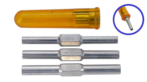 Pro Grade Clock Winding And Let Down Tool Kit For 3.5 To 5.25mm Includes Six Double Ended Steel Key Shafts Nickel Plated Steel