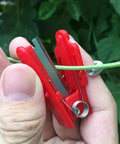 Thumb Knife And Pruning Shears For Leaf Trimming And Fruit Picking In The Garden Lightweight Snips With Precision Stainless Steel Blades And Ergonomic Grip For Easy One Hand Use Indoors And Outdoors Red