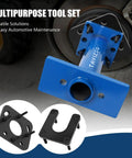 Rear Axle Bearing Puller and Installer Kit with ABS Tone Ring Adapter for Toyota trucks and SUVs in use on brake disc