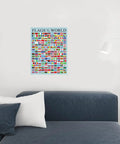 World Flags Poster For Classrooms Durable Laminated Dry Erase Wall Art 24x36 Inches Geography Reference Chart in cozy room