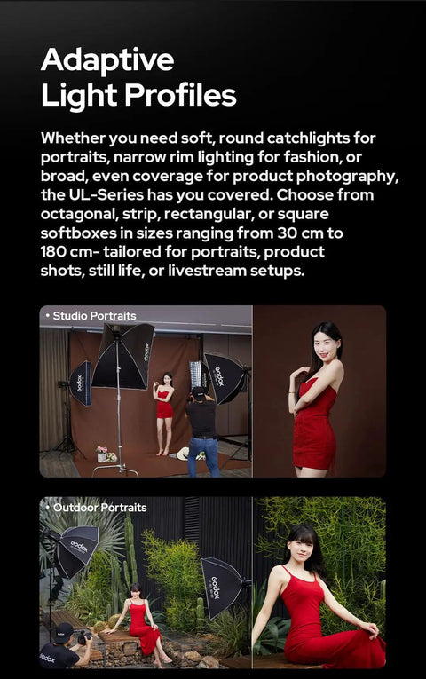 Professional Grade 23.6 Inch Octa Softbox With Bowens Mount used for studio and outdoor portrait lighting setup.