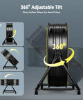 Heavy Duty High Velocity Drum Fan Pumping Out Serious Chill For Garage Shop Warehouse And Patio With Badass 8800 CFM Airflow And Three Speed Settings, showing 360° adjustable tilt feature.