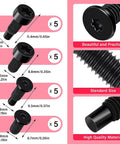 20 Piece Doorbell Security Screws Replacement Kit With Rings Industrial Grade Quick Fix Fasteners For Video Doorbell Security Easy Faceplate Mounting And Tamper Resistant Screws For All Major Video Doorbells, showing various screws dimensions and features.
