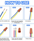 Step-by-step guide on using the 150 Piece Wire Caps And Connectors Kit With Springs For A No Brainer, Stable Twist On Connections