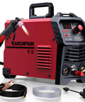 55A Plasma Cutter With Non Touch Pilot Arc And High Frequency Start, 120/240V Dual Voltage IGBT Inverter, shown with accessories