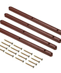 8 Set 300mm Brown Plastic Drawer Slides With Screws, side-mounted glides and screws for cabinets, dressers, wardrobes.