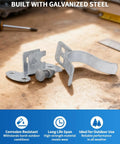 Two Pack One And Three Eighths Inches Flat Back Wall Mount Chain Link Fork Latch For Metal Gates With Screws Or Lag Bolts