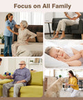 Top Shelf Heavy Duty Adult Underpads 36X30 40 Pack Super Absorbent Disposable Chux Pads shown with family caregiving scenes.