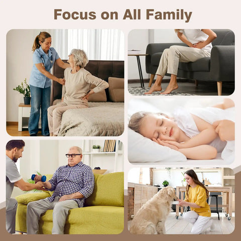 Top Shelf Heavy Duty Adult Underpads 36X30 40 Pack Super Absorbent Disposable Chux Pads shown with family caregiving scenes.