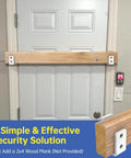 Installed Built Tough Heavy Duty 2x4 Door Barricade Brackets U Shaped Security Brackets For Wood Sheds Gates And Basement Doors 2x4 Lumber Lock Rust Resistant Steel White on door