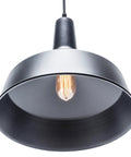 Industrial Matte Black Pendant Light With Adjustable Cord And Caged Shade For A Dope Industrial Vibe In Kitchen And Hallway Lighting Bulb Not Included 73 Inches Long For Home Decor, close-up view.