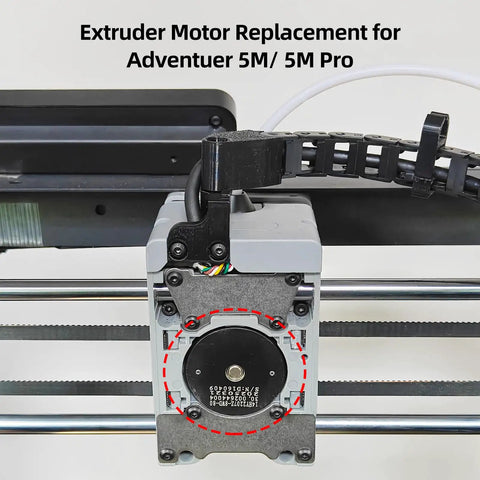 Extruder Motor Replacement For Adventuer 5M And 5M Pro Easy Drop In 36 Pancake Stepper Motor installed in printer