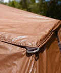 Close-up of Industrial-Grade Waterproof Tarp 30x40 Ft Heavy-Duty Polyethylene Cover with reinforced corners and D-rings