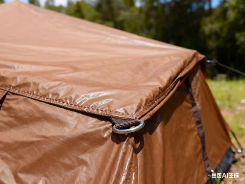 Close-up of Industrial-Grade Waterproof Tarp 30x40 Ft Heavy-Duty Polyethylene Cover with reinforced corners and D-rings