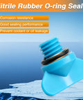 Marine Engine Block Drain Plug Kit For Mercruiser Mercury Marine Engines, blue plug with nitrile O-ring visible.