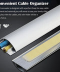 Self Adhesive Metal Cable Concealer For Floors And Desks Black Aluminum Cord Hider In Seventy Nine Inch Run open view