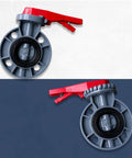 Heavy Duty Six Inch Cpvc Butterfly Valve With Lever Handle And Ansi Certified Assembly featuring detailed view and EPDM seal.