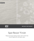 Comparison of spot resistant and non-resistant finish on Eco Performance Handheld Shower Head With Magnetix Docking System