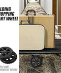 6.7 Inch Folding Shopping Cart Wheels Replacement, visible with trolleys, improves mobility and smooth rolling, easy install