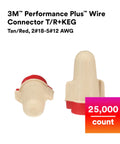 Solid As A Rock Tan And Red Wire Connectors For Twenty Two To Eight Gauge Cables Flex Springs That Lock Tight For Zero Mess Pigtail Hookups Bulk Keg Of Twenty Five Thousand Units Heavy Duty Electrical Wiring Essentials