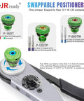 Swappable positioners for crimper, P-16DT and P-12DTP, part of the DT Deutsch Connector Kit 2 3 4 6 Pin With 16 Gauge Solid Contacts