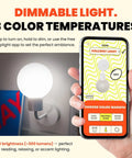 Rechargeable Wireless Wall Sconce With Dimmable LED App Control No Wiring Needed Easy Damage Free Install And Movable Modern Ambient Lighting next to a smartphone showing app control options