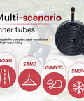 Heavy Duty 24x2.1-2.4 Inner Tube With Schrader Valve for mountain bikes and city cruisers, suitable for road and off-road conditions