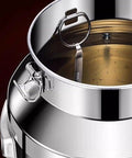 Heavy Duty 304 Stainless Steel Storage Containers Milk Can Jug With Leak Proof Sealed Lid showcasing interior view with stirrer.