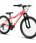 24 Inch Female Mountain Bike With Dual V Brakes 21 Speed Shifter High Carbon Frame And Front Suspension Fork Ride Ready Women’s Sport Bicycle