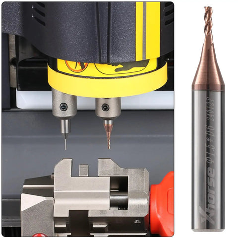 1.5mm Milling Cutter For Condor XC-Mini Plus, Plus II, XC-002 And Dolphin XP005/XP005L/XP007 Key Cutting Machines displayed and mounted