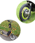 12 Inch Electric Scooter Hub Motor Wheel Running On 48V 500W Brushless Gearless Power with durable air filled tire on scooter.