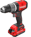 Brushless Cordless Drill Driver Kit With Two Batteries And Charger, 1/2 Inch Ratcheting Chuck in a side angle view