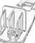 Clear plastic peg from 24 Pack Locking Shelf Pins With Anti Slip Grooves, Curved Long Rectangular Shelf Supports