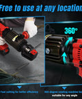 Loschen Cordless Rebar Cutter With 360 Degree Rotation, Portable Electric Hydraulic Saw for 4Mm to 20Mm Steel Rods in use.