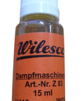Steam Cylinder Oil For Toy Steam Engines, Precision Lubricant Pro Grade 15 Ml Bottle, finely painted metal detail, made in Germany
