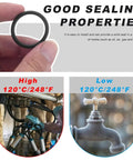 Hand holding an O-ring from the O Ring Pro Grade Assortment Kit 225 Pcs 18 Sizes Heat And Oil Resistant NBR Rubber Sealing Gaskets.