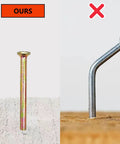 38 Pack One And A Half Inch Gold Zinc Plated Concrete Nails For Outdoor Masonry Rust Resistant Corrosion Resistant And Tough As Nails Fastening For Concrete Brick Block And Stucco Wall Mounting, shown in concrete