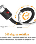 360-degree rotating flexible gooseneck metal and plastic sleeve of Heavy Duty Magnetic Work Light With 23 Inch Flexible Gooseneck Ultra Strong 12T Magnet Base LED Machine Lamp For Lathe Milling Drill Press Pro Grade Shop Ready 120V Lighting Hands Free.