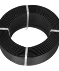 Heavy Duty Manual Packing Strap For Industrial Baler Gear Tough As Nails Pp Plastic Strapping Rope With Beefy Locking Tension Black Packaging Tape One Full Roll on a spool.