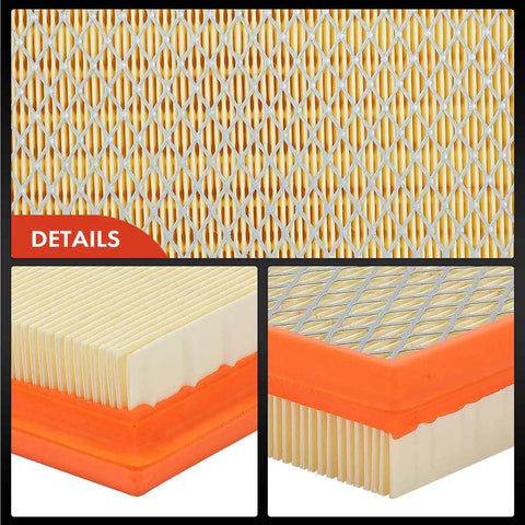 Close-up details of Beefed Up Engine Air Filter for Infiniti Nissan Saab Subaru, showing filter texture and edges.
