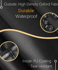Close-up of Rugged Outdoor Swing Cover material with 600D oxford fabric and PU coating, waterproof and durable.