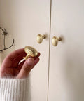 Oval Fluted Zinc Alloy Cabinet Knobs In Champagne Bronze, Vintage Dresser Handles For Kitchen And Bathroom Cabinets, Durable Drawer Pulls Set Of 6