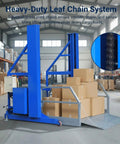 Heavy Duty Mobile Electric Hydraulic Loading Platform With 2 Ton 4400 Lb Capacity Portable Dock Lift Dual Voltage Power for heavy boxes in warehouse.