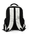 Back view of Floral Line Art Backpack With Printed Buds Unisex Dope Large Capacity Everyday Carry Durable Polyester Breathable Fabric Easy