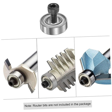 Top Mounted Router Bit Bearing Replacement Kit For Woodworking, Pro Grade Precision Milling, Easy Install With Bearings