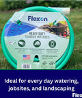 Five Eighth Inch By Fifty Foot Heavy Duty Five Ply Forever Garden Hose With Double Nylon Reinforcement packaging